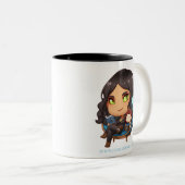 Sunaya lisant la tasse de Chibi (Devant droit)