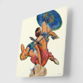 Sunbathers Vierkante Klok (Hoek)