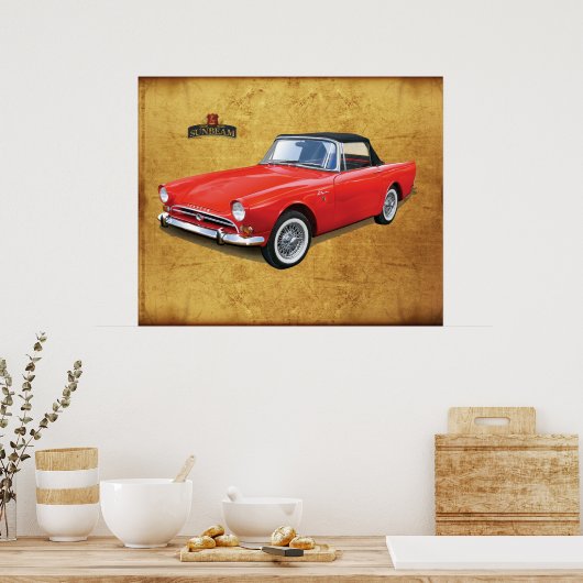 Sunbeam Alpiene auto Poster (Keuken)