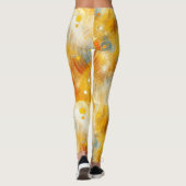 "Sunbeam Bliss - Lively Yellow Abstract Leggings (Achterkant)