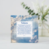 "Sunbeams" Carte Christian Poem Note (Debout devant)