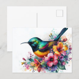 Sunbird Waterverf Art Briefkaart