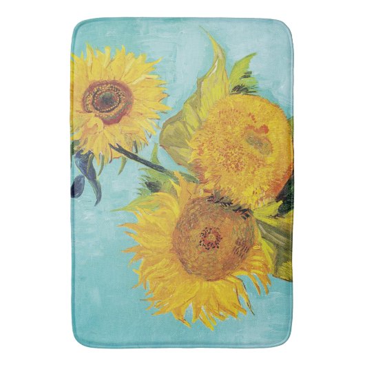 Sunbloemen Vincent van Gogh Badmat (Voorkant Verticaal)