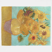 Sunbloemen Vincent van Gogh Fleece Deken (Voorkant (Horizontaal))