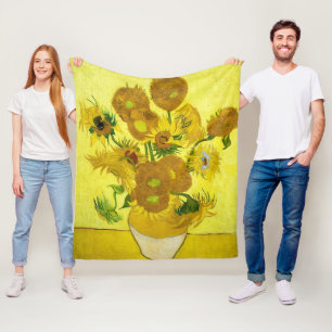 Sunbloemen Vincent van Gogh Fleece Deken
