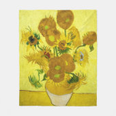 Sunbloemen Vincent van Gogh Fleece Deken (Voorkant)
