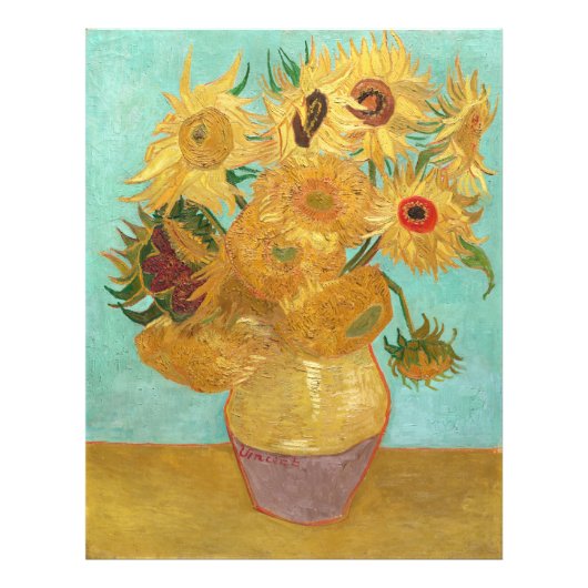 Sunbloemen Vincent van Gogh Foto Afdruk (Voorkant)