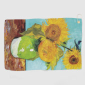 Sunbloemen Vincent van Gogh Golfhanddoek (Horizontaal)