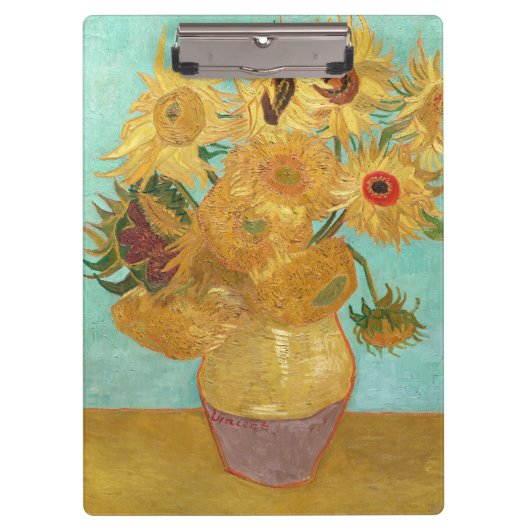 Sunbloemen Vincent van Gogh Klembord (Voorkant)