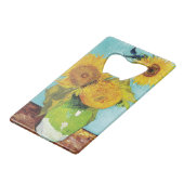 Sunbloemen Vincent van Gogh Kredietkaart Flessenopener (Voorkant Gekanteld)