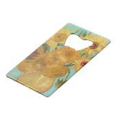 Sunbloemen Vincent van Gogh Kredietkaart Flessenopener (Voorkant Gekanteld)