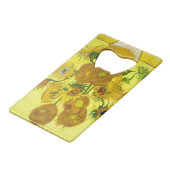 Sunbloemen Vincent van Gogh Kredietkaart Flessenopener (Achterkant Gekanteld)