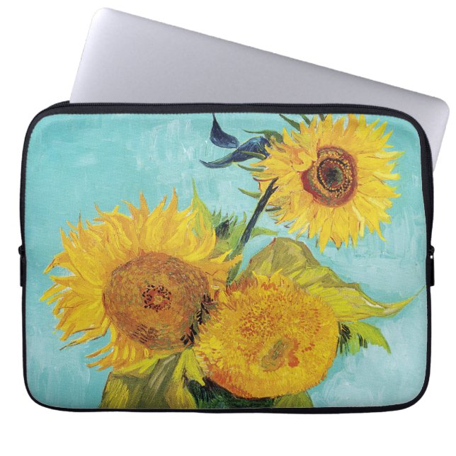 Sunbloemen Vincent van Gogh Laptop Sleeve (Voorkant)