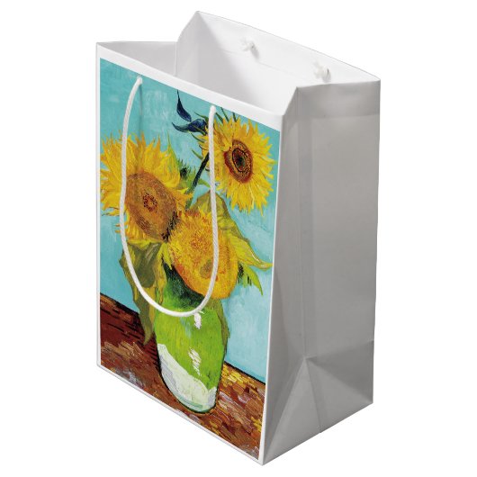 Sunbloemen Vincent van Gogh Medium Cadeauzakje (Achterkant Gekanteld)
