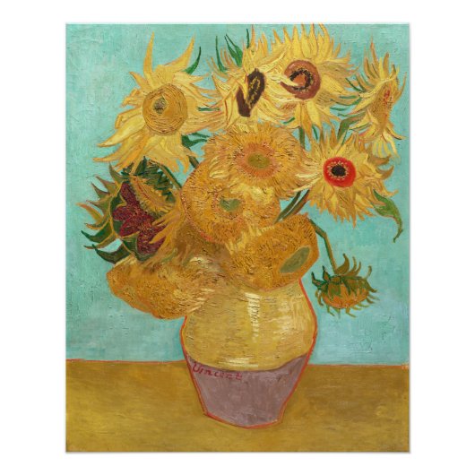 Sunbloemen Vincent van Gogh Perfect Poster (Voorkant)