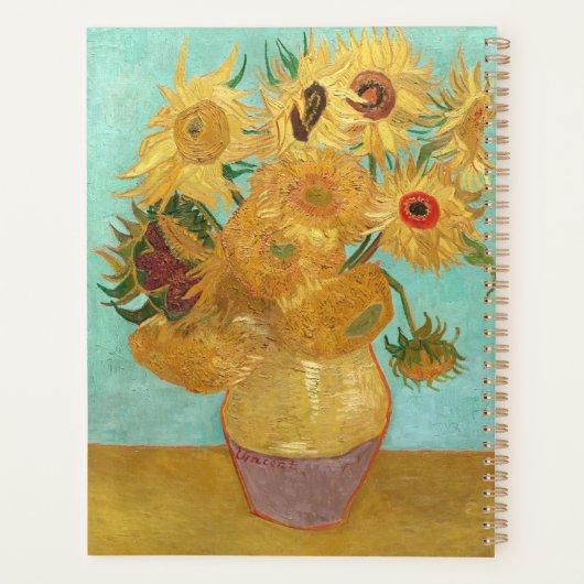 Sunbloemen Vincent van Gogh Planner (Achterkant)