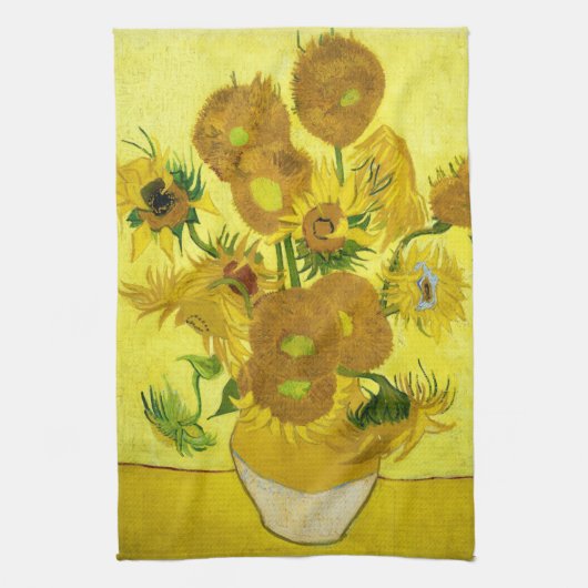 Sunbloemen Vincent van Gogh Theedoek (Verticaal)