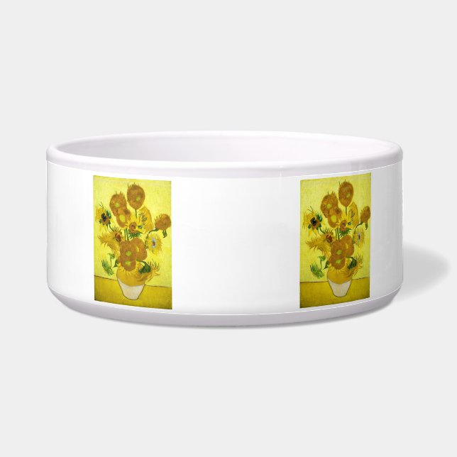 Sunbloemen Vincent van Gogh Voerbakje (Voorkant)