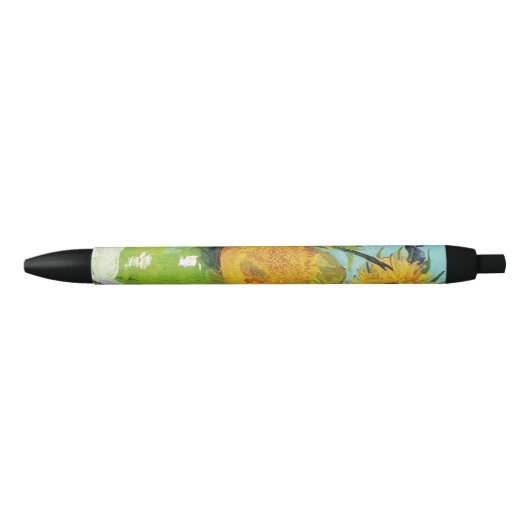 Sunbloemen Vincent van Gogh Zwarte Inkt Pen (Voorkant)