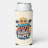 Sunburned Salty and Happy – Retro Beach Vibes (Seltzer Achterkant)