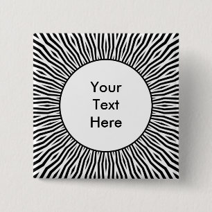 Sunburst 02 vierkante button 5,1 cm