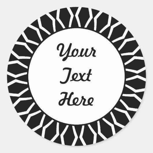 SunBurst 07 Ronde Sticker (Voorkant)