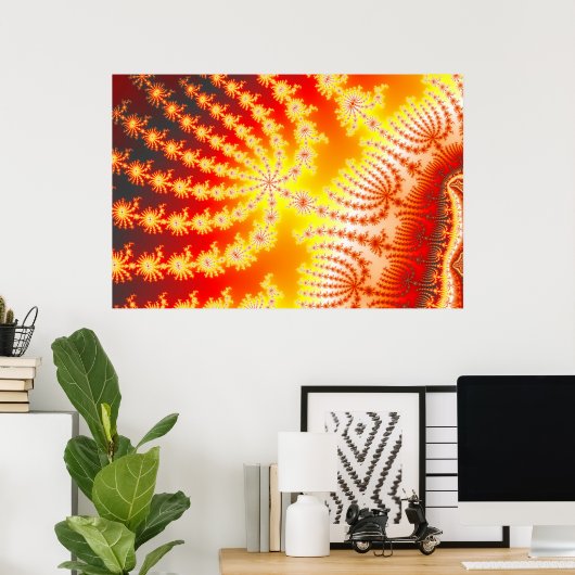 Sunburst 1.1 - Fractal Poster (Thuiskantoor)