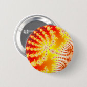 Sunburst 1.1 - Fractal Ronde Button 5,7 Cm (Voorkant /achterkant)