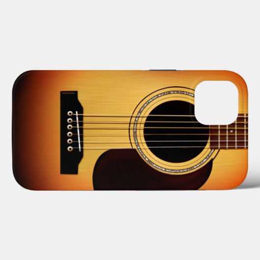 Sunburst Acoustic Guitar Case-Mate iPhone Case (Achterkant (horizontaal))