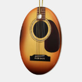 Sunburst Acoustic Guitar Keramisch Ornament (Links)
