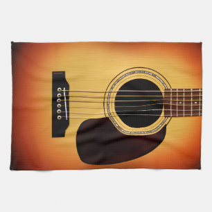 Sunburst Acoustic Guitar Theedoek