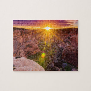 Sunburst bij Canyon de Chelly, AZ Legpuzzel