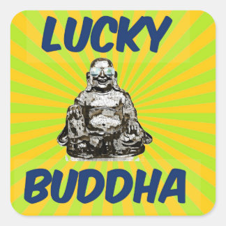 SunBurst Buddha Vierkante Sticker