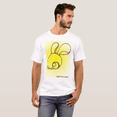 Sunburst Bunny op een wit T-shirt (Voorkant volledig)
