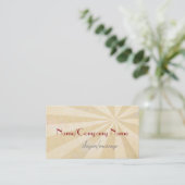 sunburst business card template ecru shabby chic visitekaartje (Staand voorkant)