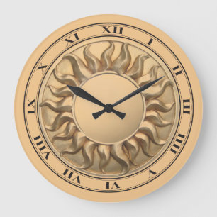 Sunburst Clock Grote Klok
