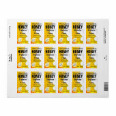 Sunburst en Clouds Honey Jar Labels (Full Sheet)