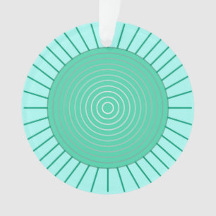 Sunburst géométrique moderne - Aqua et Seafoam Gre
