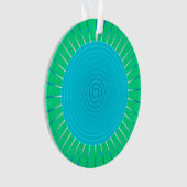 Sunburst géométrique moderne - bleu et vert Jade (devant)