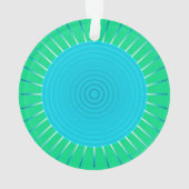 Sunburst géométrique moderne - bleu et vert Jade (dos)