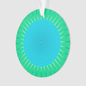 Sunburst géométrique moderne - bleu et vert Jade (devant)