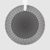 Sunburst géométrique moderne - Hématite foncé gris (dos)