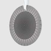 Sunburst géométrique moderne - Hématite foncé gris (devant)