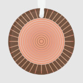 Sunburst géométrique moderne - Pêche et Brown (dos)