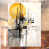 Sunburst in zwart en goud raamsticker (Vel 2)