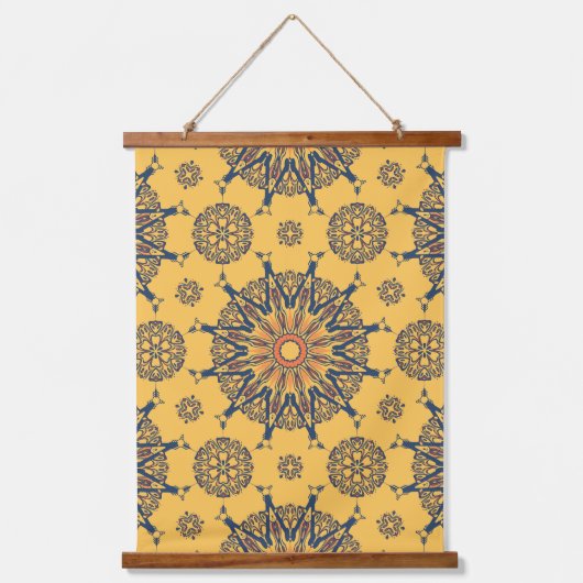 Sunburst Mandala-patroon Hangend Wandkleed (Voorkant)