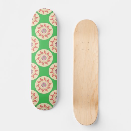Sunburst Mandala Schaats Deck Skateboard (Voorkant)