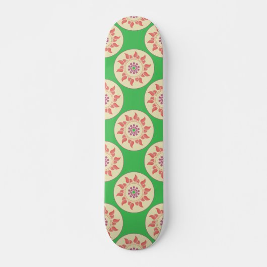 Sunburst Mandala Schaats Deck Skateboard (Voorkant)