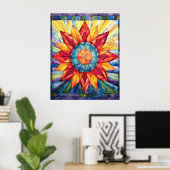 Sunburst Medallion Quilt Poster (Thuiskantoor)