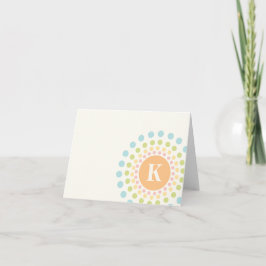 Sunburst-monogram briefkaart